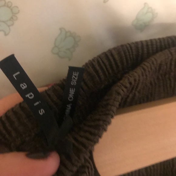 Brown Strapless Knee Length Flower Dress - Picture 4 of 6